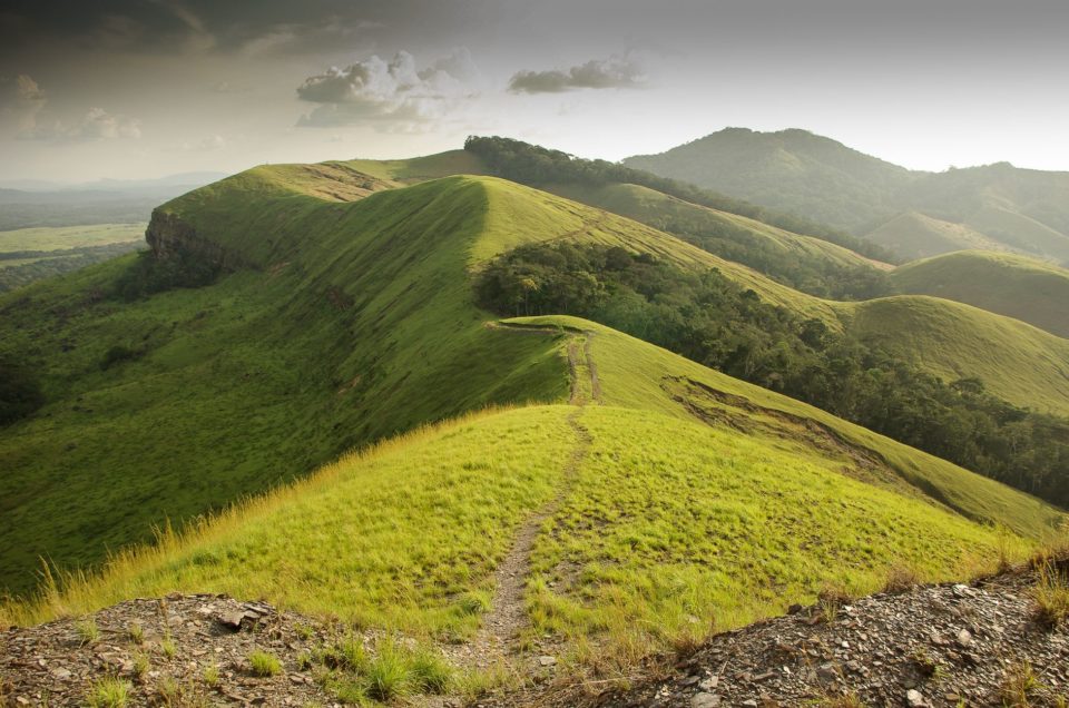 colline et vallée verte en Afrique