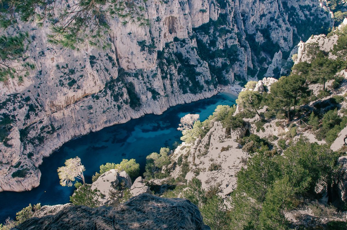 Vue d'en haut sur Calanque de Port miou